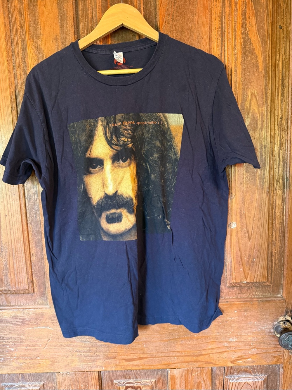 Frank Zappa Apostrophe Tultex Navy Short Sleeve Men’s Graphic Tee